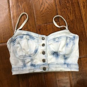 acid washed crop top